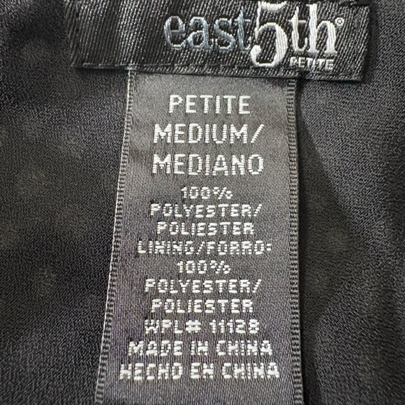 East 5th Black and White Polka Dot Midi Pull On Elastic Waist with Ruffle Hem. - Picture 5 of 10